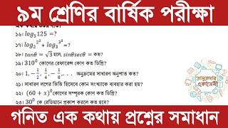 Class 9 math short question solution  Class 9 math solve  ৯ম শ্রেনির গনিত এক কথায় প্রশ্নের উত্তর [upl. by Madelyn231]