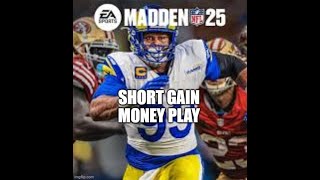 Madden 25 Glitches Cheats and Tips  Glitchy Shotgun  Short Gain Play Man and Cover 2 Instant TD [upl. by Rosanne]