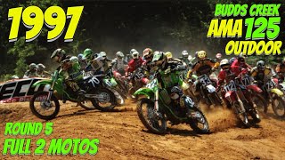 1997 AMA 125 MOTOCROSS from BUDDS CREEK  Round 4 OUTDOOR  WINDHAMs bike Gremlins [upl. by Luben]