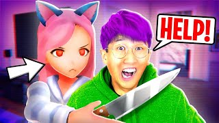 LANKYBOXS EVIL GIRLFRIEND ATTACKED US AI YANDERE GIRLFRIEND SIMULATOR [upl. by Suicul]