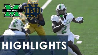 Marshall vs Notre Dame  EXTENDED HIGHLIGHTS  9102022  NBC Sports [upl. by Tullusus881]