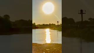 Sun light Reflection in valley Tulare Lake central California [upl. by Wilcox]