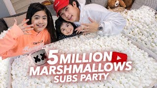 5 MILLION SUBS MARSHMALLOW PARTY  Ranz and Niana [upl. by Aihtniroc]