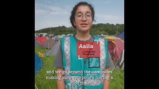 Aalia a Campsite Steward volunteering at Reading Festival with Hotbox festival readingfestival [upl. by Netsirc702]