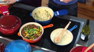 Le Creuset 375qt Round Cast Iron 2 in 1 Pan with David Venable [upl. by Terrance]