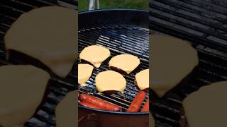 PERFECT CHEESEBURGERS and Hot Dogs Slow and Sear Charcoal Accessory Shorts SlowAndSear SNS [upl. by Ennoid579]