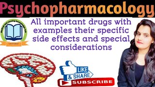 Psychopharmacology Drugs used to treat Mental Illnesses [upl. by Odine]