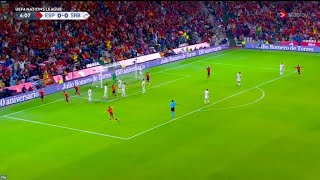 Laporte Goal Spain vs Serbia [upl. by Ahilam]