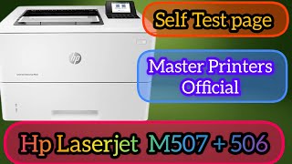 Hp laserjet printer Enterprise M507  M506  how to self test page print  repairing amp mantinance [upl. by Notecnirp]