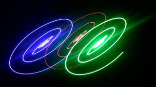 3 lab lasers 1 speaker 1 mirror red green ultra violet light show music affected [upl. by Windzer]