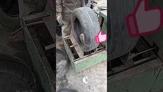 Rolling cutter process for cutting tires [upl. by Peadar]