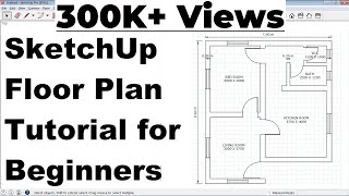 SketchUp Floor Plan Tutorial for Beginners [upl. by Aicitan]