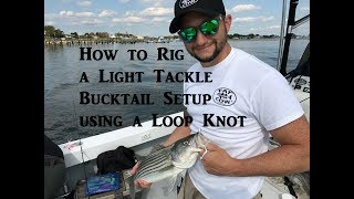 How to Rig a Back Bay Striped Bass set up using Bucktails [upl. by Elwaine]