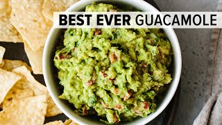 BEST EVER GUACAMOLE  easy fresh homemade guacamole recipe [upl. by Atsirt]