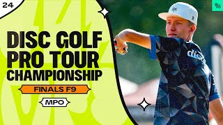 2024 Disc Golf Pro Tour Championship  MPO FINALF9  Wysocki Buhr Robinson Anttila  JomezPro [upl. by Tacy]