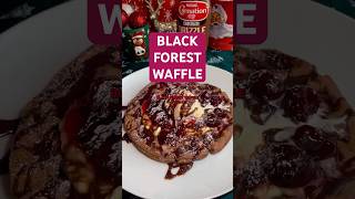 christmas blackforest americanwaffle dessertrecipe wafflerecipe christmasdessert food [upl. by Eelarol572]