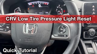 2019 Honda CRV How to reset low tire light warning [upl. by Ormiston718]