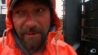 Captain Johnathan Hillstrand Breaks His Nose  Deadliest Catch [upl. by Nnarefinnej]