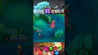 Alpha vs Dyrroth Mlbb 1v1 alpha dyrroth shots mlbb [upl. by Draw]