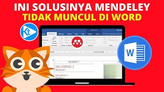 Ini Solusinya mendeley tidak muncul di Word  Tutorial Mendeley [upl. by Demetra7]