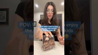 When I want to enjoy the cake after my kids finishing theirs🤪 funnyvideo comedy relatable lol [upl. by Kahler383]