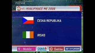 Fotbal Česká republika  Irsko  10  1292007 kvalifikace ME 2008  FULL MATCH  bonusy [upl. by Arhas166]