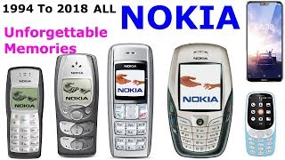 Nokia unforgettable memory  ALL Nokia Mobils 1994 to 2018 [upl. by Viridis]