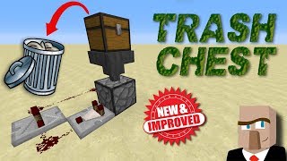 REDSTONE TRASH CHEST v20  A Better Way to Dispose of Your Minecraft Garbage [upl. by Sinnaiy491]