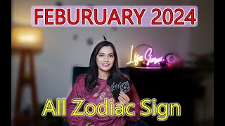 FEBRUARY 2024 Horoscope   February 2024 Monthly Prediction All 12 RashiZodiac Tarot [upl. by Irved]