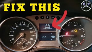 Mercedes Battery warning on Easy Fix [upl. by Lilly]