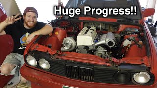 Installing the Turbo K24 Drivetrain into my E30 [upl. by Lahpos]