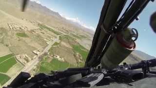 Kiowa Warriors Take Off From Bagram Airfield for Recon Mission  OH58 Kiowa Warrior Helicopter [upl. by Htiffirg]