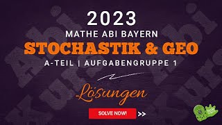 🔥 LÖSUNG  Mathe Abi 2023  Bayern  ATeil  Stochastik amp Geo A1 🎲📐  abikursde 🦖 [upl. by Merilyn]