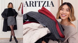 HUGE Aritzia Fall Try On Haul  My favorite fall staples for colder weather Outerwear and sweaters [upl. by Marko780]