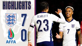 England U21 70 Azerbaijan U21  Free Scoring Young Lions Secure Top Spot  Highlights [upl. by Eolande664]