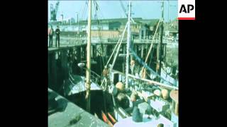 SYND 23 3 75 PROTEST TRAWLER BLOCADE IN NORTH SHIELDS [upl. by Aicilla]