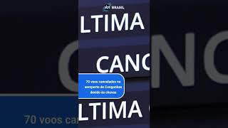 Aeroporto de Congonhas SP cancela voos nesta sextafeira 8 após chuva  SBT Brasil 081124 [upl. by Dudley]