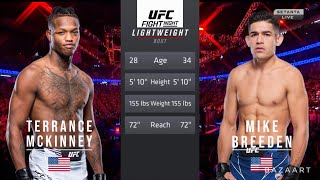 TERRENCE MCKINNEY VS MIKE BREEDEN FULL FIGHT UFC FIGHT NIGHT [upl. by Saturday417]