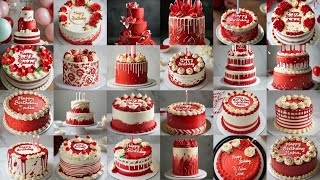 Red Colour Birthday Cake Designs 2024Red Velvet Cake DesignsAnniversary Cake DesignBirthday Cakes [upl. by Nudnarb34]