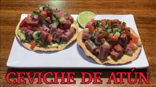 Delicioso CEVICHE de ATÚN 🐟 en Tostadas l Gastronomía Regional [upl. by Noivad]