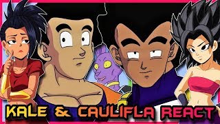 Kale and Caulifla React to If Goku and Vegeta were BLACK part 5 [upl. by Donny]