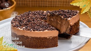 Easiest No Bake Chocolate Cheesecake  Auro Tasty Treats [upl. by Sivrahc]