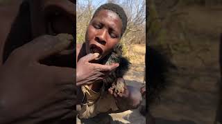 Hadza boys making a favorite breakfast hadzabetribe food [upl. by Ainsley]