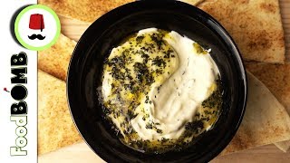 90 Arabische Mezze Tapas Haydari Maken  Kruidige Yoghurt Dip  Foodbomb [upl. by Noland]