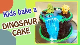 Dinosaur Cake  Super Simple Sauppe [upl. by Aneala828]