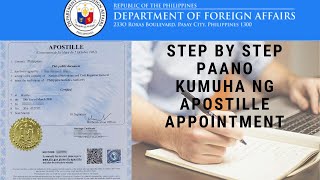 How to make an online appointment DFA Apostille Red ribbon [upl. by Zerep26]