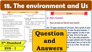 18 The Environment and Us  Question Answers  5th standard  Environmental Studies Part 1 [upl. by Ahsial]