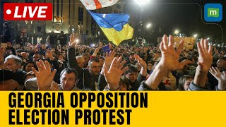 LIVE Opposition supporters protest Georgias disputed election results [upl. by Wilhelm]