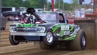 Earth shaking Ear Splitting Super Modified 2wd Pulling Trucks OSTPA Dragway 42 spring Showdown 2024 [upl. by Pantheas]