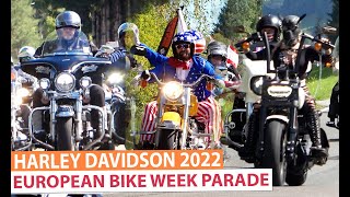 European Bike Week FULL PARADE 2022  Harley Davidson Treffen Faaker See [upl. by Suriaj]